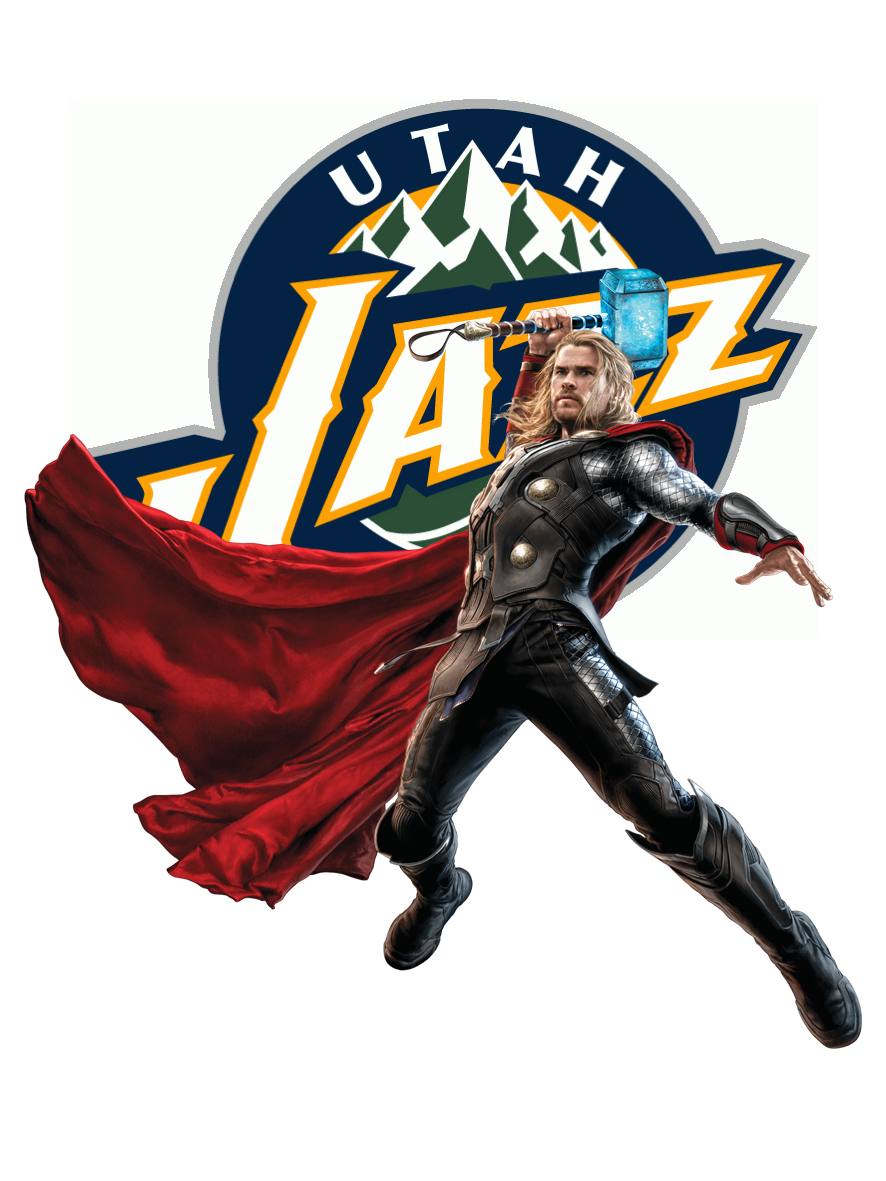 Utah Jazz Thor Logo vinyl decal